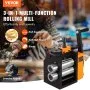 VEVOR Rolling Mill, 3"/76 mm Jewelry Rolling Mill Machine, 1: 2 Gear Ratio, 3-in-1 Multi-function Rolling Mill, 0.1-7mm Press Thickness for Metal Jewelry Making Sheet Square Wire Semicircle Pattern