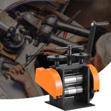 VEVOR Rolling Mill, 1.77"/45 mm Jewelry Rolling Mill Machine, 1: 2.4 Gear Ratio, 3-in-1 Multi-function Rolling Mill, 0-6 mm Press Thickness for Metal Jewelry Making Sheet Square Wire Semicircle