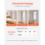 Blackout Curtains 84 Inch Length 2 Panels Set 52 Inch Wide Each for Bedroom