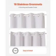 Blackout Curtains 84 Inch Length 2 Panels Set 52 Inch Wide Each for Bedroom
