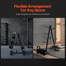 VEVOR Weight Plate Rack Weight Plate Tree Home Gym Barbell Storage Stand 1 inch