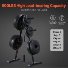 Weight Plate Rack Weight Plate Tree Home Gym Barbell Storage Stand 1 inch