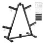 VEVOR Weight Plate Rack Weight Plate Tree Home Gym Barbell Storage Stand 2 inch