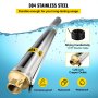 VEVOR Deep Well Submersible Pump, 2HP/1500W 220V/50Hz, 118.2L/min Flow 135 m Head, with 40 m Cable & External Control Box, 10.2 cm Stainless Steel Water Pumps for Industrial, Irrigation and Home Use