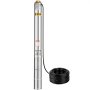 VEVOR Bomba de pozo profundo, 1,5 hp 110 V 50 Hz, acero inoxidable sumergible duradero, salida de agua de 1,5 pulgadas con cable de 131 pies y caja de control, para riego de tierras agrícolas, suministro doméstico, pozo profundo/sombra