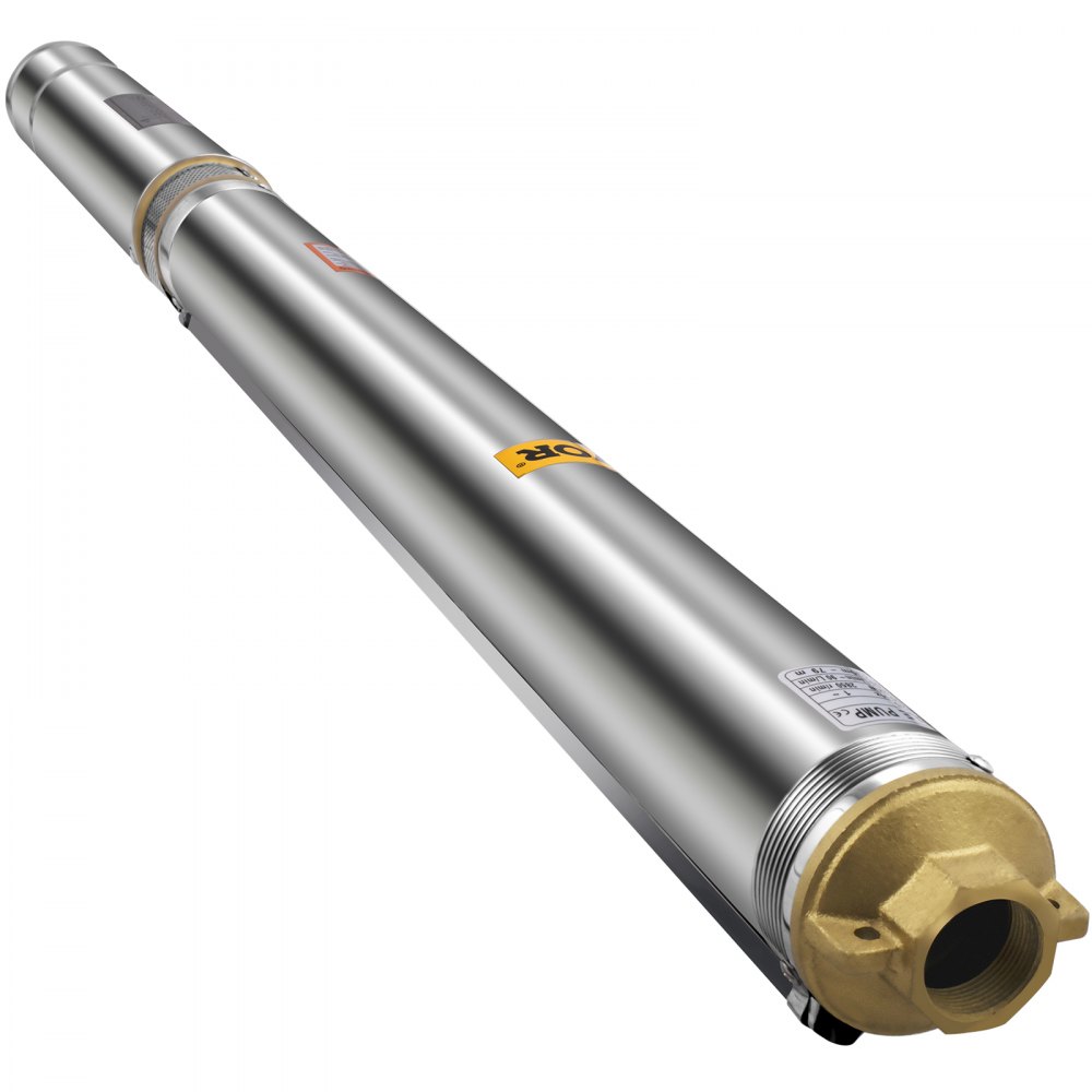 Bomba de pozo sumergible VEVOR, bomba de pozo profundo de 4 HP, bomba sumergible de pozo profundo de 4 ", cabeza de 855 pies, 22 GPM, bomba de agua sumergible de acero inoxidable con cable de 6.5 pies, 220 V, adecuada para fábrica, tierras de cultivo, riego