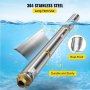 VEVOR Submersible Well Pump, 4HP Deep Well Pump, 4" Deep Well Submersible Pump 855ft Head 22GPM, Stainless Steel Submersible Water Pump w/6.5ft Cable 220V Suitable for Factory, Farmland, Irrigation