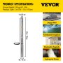 Bomba de pozo sumergible VEVOR, bomba de pozo profundo de 4 HP, bomba sumergible de pozo profundo de 4 ", cabeza de 855 pies, 22 GPM, bomba de agua sumergible de acero inoxidable con cable de 6.5 pies, 220 V, adecuada para fábrica, tierras de cultivo, riego