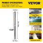 VEVOR Submersible Well Pump, 4HP Deep Well Pump, 4" Deep Well Submersible Pump 855ft Head 22GPM, Stainless Steel Submersible Water Pump w/6.5ft Cable 220V Suitable for Factory, Farmland, Irrigation