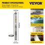 VEVOR Submersible Well Pump 3/4HP Deep Well Pump 3" w/9.8ft Cable Max Head 270FT