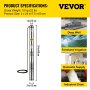 Vevor Submersible Well Pump 3/4hp Deep Well Pump 3" W/9.8ft Cable Max Head 270ft