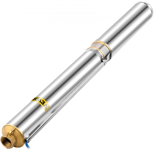 VEVOR Deep Well Pump, 1.5 hp 220V 50 Hz, Submersible Durable Stainless Steel, 1.5" Water Outlet w/131 FT Cable Wire & Control Box, for Farmland Irrigation, Domestic Supply, Deep/Shadow Well