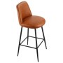 VEVOR Bar Stool Set of 2, 27 inch Counter Height Swivel Stools, Modern PU Leather Counter Barstool with Backrest and Metal Legs, Armless Bar Chair, Island Barstool for Kitchen, Dining Room, Brown