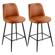 VEVOR 27 in Bar Stool Modern Counter Height Barstool Swivel Kitchen Chair 2 Set