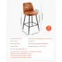 VEVOR Bar Stool Set of 3, 69cm Counter Height Swivel Stools, Modern PU Leather Counter Barstool with Backrest and Metal Legs, Armless Bar Chair, Island Barstool for Kitchen, Dining Room, Brown
