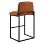 VEVOR Bar Stool Set of 4, 27 inch Counter Height Stools, Modern PU Leather Counter Barstool with Backrest, Metal Legs, Easy Assembly Armless Bar Chair, Island Barstool for Kitchen, Dining Room, Brown