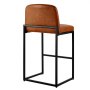 VEVOR Bar Stool Set of 4, 27 inch Counter Height Stools, Modern PU Leather Counter Barstool with Backrest, Metal Legs, Easy Assembly Armless Bar Chair, Island Barstool for Kitchen, Dining Room, Brown