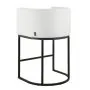 VEVOR Bar Stool Set of 3, 63cm Counter Height Stools, Counter Barstool with Backrest, Arm, Metal Frame, and Footrest, Accent Fabric Bar Chair, Island Barstools for Kitchen, Dining Room, White