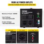 VEVOR voltage converter with four ac outlets, 3000w power, and multiple voltage options (110/120/220/240v).