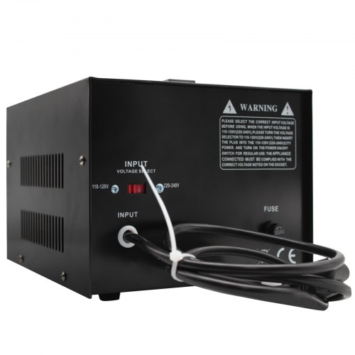 VEVOR Voltage Converter Transformer,1000W Heavy Duty Step Up/Down Transformer Converter(240V to 110V, 110V to 240V),2 US&1 UK&1 Universal Outlet with Circuit Break Protection,5V USB Port,CE Certified