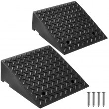 VEVOR Driveway Curb Ramp, 7000 lbs Load Capacity, 7 Inches Rise Height Heavy Duty Curbside Bridge Ramp with Drainage Tank for Wheelchairs, Strollers, Motorcycles, Cars, Lawn Mowers & Trailers, 2 Pack