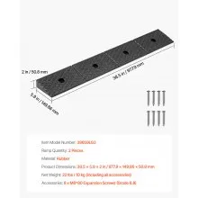 VEVOR Rubber Curb Ramp, 33069 lbs Load Capacity, 2 Inches Rise Height Heavy Duty Rubber Threshold Ramp with Drainage Tank for Wheelchairs, Strollers, Motorcycles, Cars, Lawn Mowers & Trailers, 2 Pack