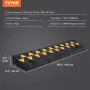 VEVOR Rubber Curb Ramp 9 cm Rise Height Sidewalk Curb Ramp, 25 cm Width 100 cm Length Driveway Ramp for Curb, 15T Heavy Duty Rubber Ramp for Forklifts, Trucks, Buses, Cars, Wheelchairs, Bikes