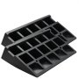 black VEVOR rubber curb ramp with honeycomb structure and nonslip surface.