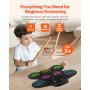 Electric Drum Set 7-Pad with Headphone Jack Pedals Speaker for Beginners & Kids