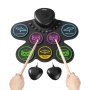 VEVOR Electric Drum Set, 7 Pads, Roll-up Drum Practice Pad, Electronic Drumset with Headphone