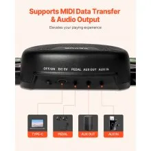 Batería eléctrica de 7 pads con conector para auriculares, pedales y altavoz para principiantes y niños