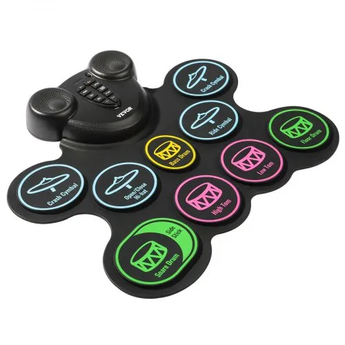 VEVOR Electric Drum Set 9-Pad with Headphone Jack Pedals Dual