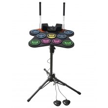 VEVOR Electric Drum Set 9-Pad with Stand Dual Speakers Light Up Sticks for Kids