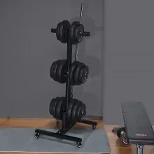 VEVOR Vertical Weight Plate Rack Home Gym Barbell Storage with Wheels 1000 lbs