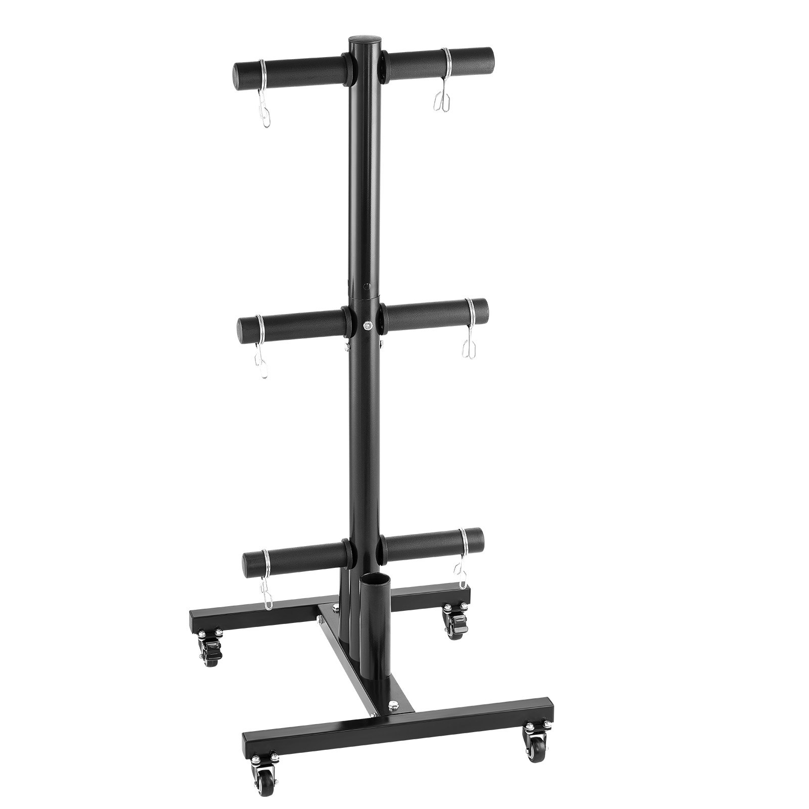 VEVOR Weight Plate Rack, Vertical Weight Plate Tree for 2-Inch Weight Plates, Standard Weight Plate Tree with Wheels, 1000 lbs Load Capacity Weight Storage Holder, Home Gym Barbell Rack Storage Stand