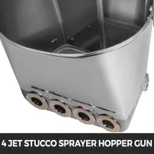 VEVOR 4 Jet Cement Mortar Spray Gun Stucco Sprayer 4 Jet Hopper Plaster Concrete Cement Sprayer Gun