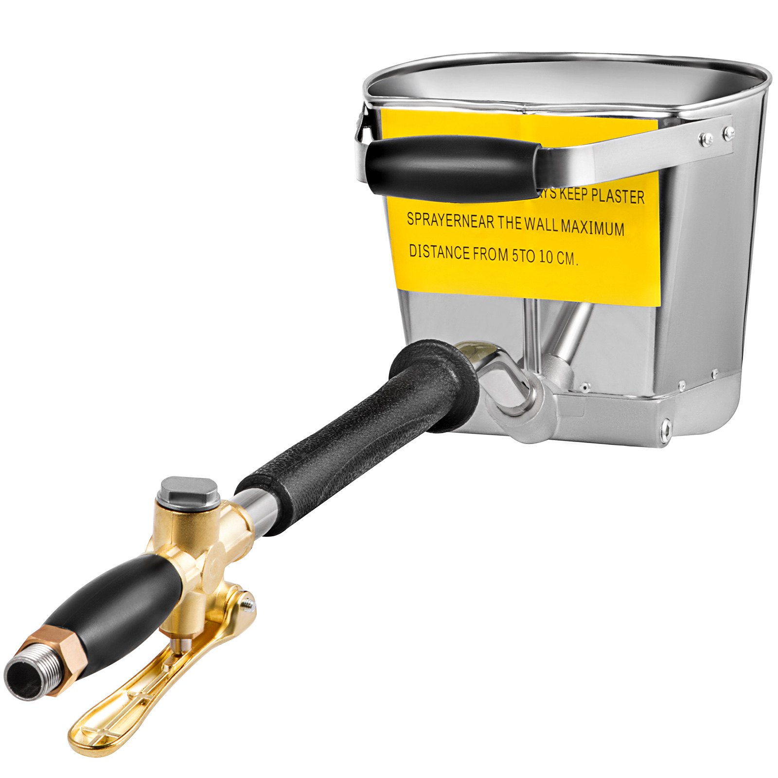 VEVOR 4 Jet 3Hp Stucco Sprayer Plaster Sprayer Cement Mortar Spray Gun Hopper Wall Paint Spray Gun Wall Painting Concrete Tool Manual Sprayer for Painting Wall or Ceilings