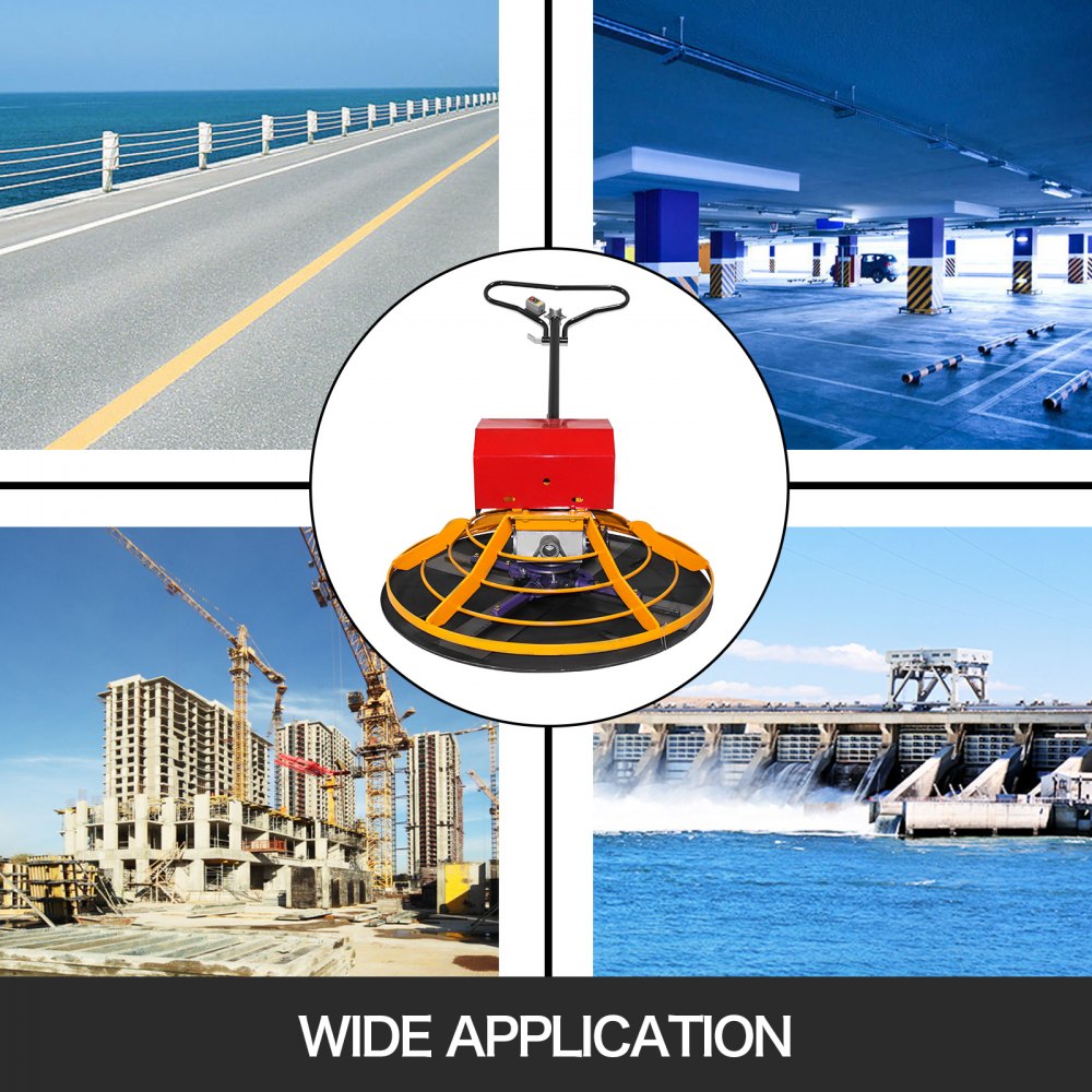 36" Walk Behind Electric Trowel Concrete Cement Surface Smooth Finish 2200W