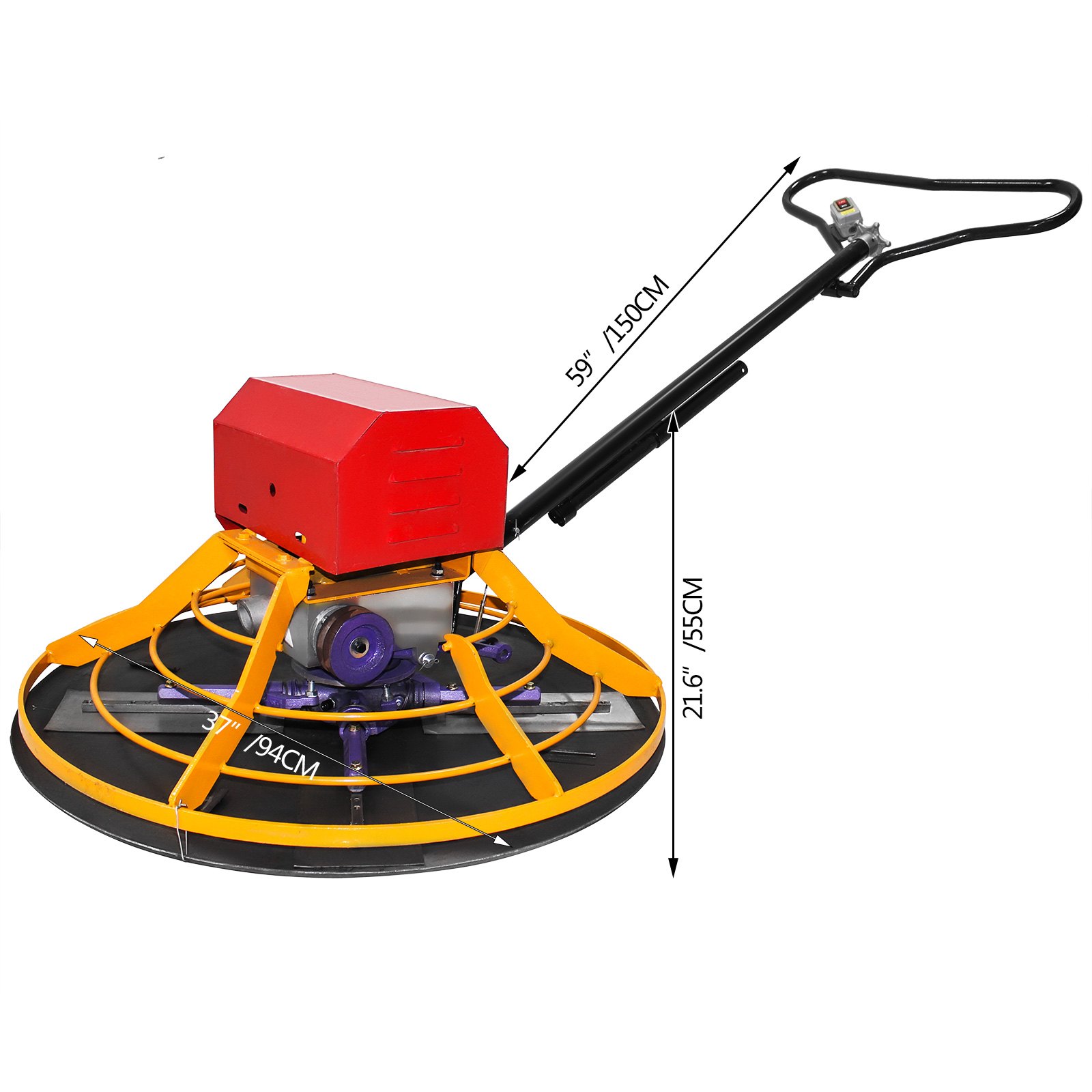 36" Walk Behind Electric Trowel Concrete Cement Surface Smooth Finish 2200W