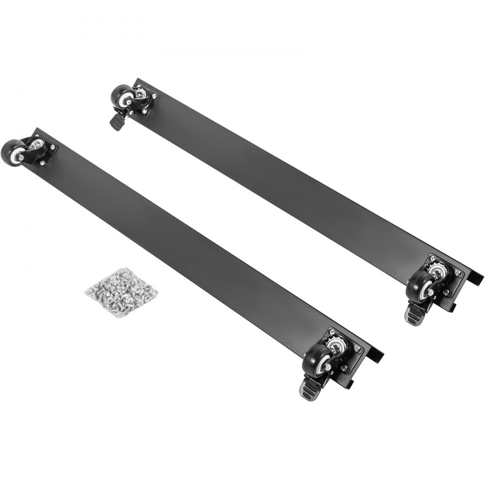 VEVOR Server Rack, 27U Open Frame Rack, 4-Post IT Server Relay Rack, 19" Server/Audio Network Equipment Rack Cold Rolled Steel, 23.5" Deep Heavy Duty Rack w/Casters, Holds Network Servers & AV Gear