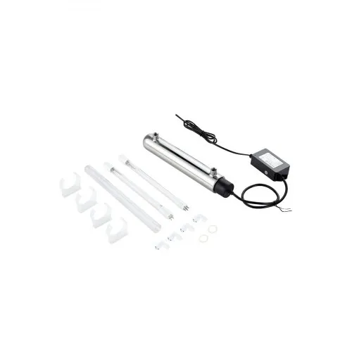 VEVOR UV Water Purifier, 12W 1GPM, 110V Versatile Ultraviolet Water Purifier Filter with Stainless Steel Housing, Whole House UV Water Filter with Quartz Sleeve Fit for Shower/Drinking/Cleaning