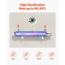 110V 12W UV Water Purifier 1GPM Ultraviolet Water Purifier Filter
