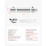 VEVOR UV Water Purifier, 12W 1GPM, 220V Versatile Ultraviolet Water Purifier Filter with Stainless Steel Housing, Whole House UV Water Filter with Quartz Sleeve Fit for Shower/Drinking/Cleaning