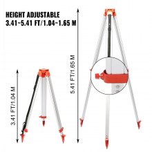 Aluminium Tripod & 5m Survey Levelling Staff For Laser Level /dumpy 1.65m Tripod