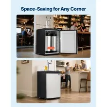 VEVOR Beer Kegerator with CO2 Tank Dual-Tap Beer Dispenser 162L Refrigerator