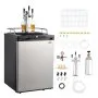 VEVOR Beer Kegerator, Triple Tap Home Draft Beer Dispenser for Ball Lock, Full Size Keg Refrigerator with 5lbs CO2 Tank, Hold 2 Sixth / 2 Slim / 3 Ball lock keg, 162L