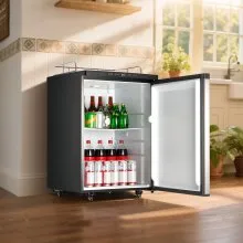 VEVOR Beer Kegerator with CO2 Tank Triple-Tap Beer Dispenser 162L Refrigerator
