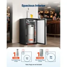 VEVOR Beer Kegerator with CO2 Tank Single-Tap Beer Dispenser 92L Refrigerator