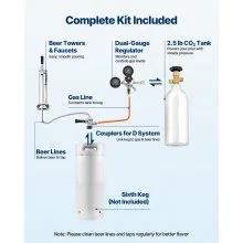 VEVOR Beer Kegerator with CO2 Tank Single-Tap Beer Dispenser 92L Refrigerator