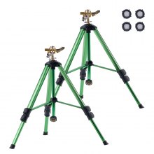 VEVOR Tripod Sprinkler 2 Packs Heavy Duty Lawn Sprinklers with G3/4" Connector